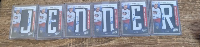 2013-14 Panini Namesakes Boone Jenner Six Card Lot. Rare. Auto And Numbered.