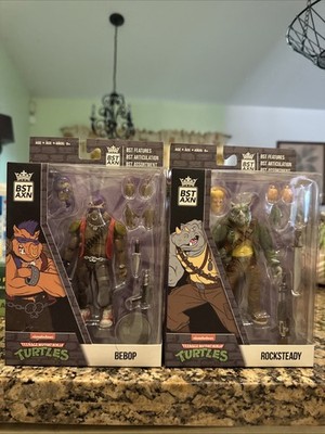 New The Loyal Subjects BST AXN TMNT Rocksteady & Bebop  5'' Action Figures -Lot 2