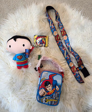 Superman Buckle-Down DC Comics Bifold Wallet, Belt Lunchbox, Plush