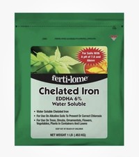 Fertilome Chelated Iron EDDHA 6 water soluble 1 lb correct chlorosis