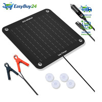 Solar LadegeräT 12V 10W Solarpanel Erhaltungsladung Mit Krokodilklemmen Auto