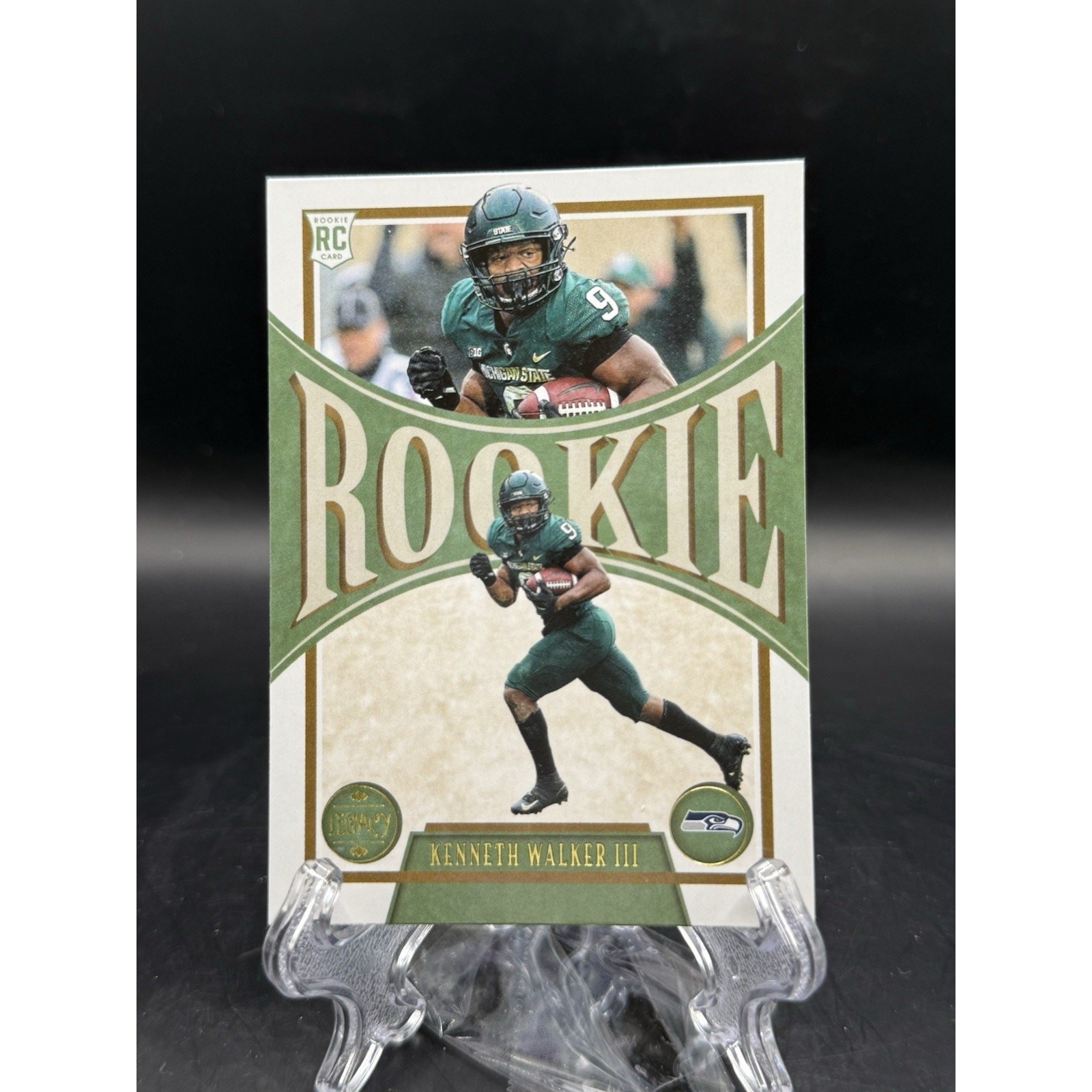 2022 Seattle Seahawks ROOKIE Kenneth Walker III Panini Legacy ROOKIE CARD #158