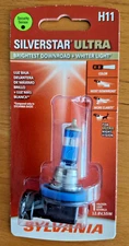 SYLVANIA SilverStar Ultra;H11;Brightest Downroad Whiter Light;Night Vision Bulb