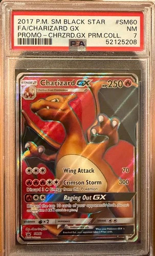 Charizard Gx SM60 Premium Collection Sm Black Star Promo 2017 Pokemon PSA 7