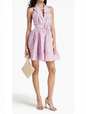 $1,950 Zimmermann High Tide Tuxedo Mini Dress Lilac AU1 US6 Small