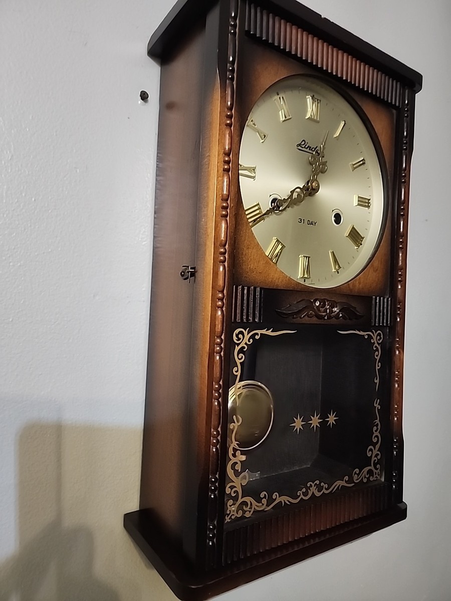 Linden 31 Day Pendulum Chime Wall Clock #8053 Japan | eBay