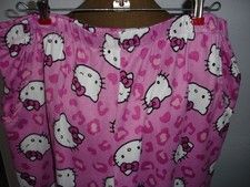 WO'S SZ.LG.NWOT HELLO KITTY PAJAMA BOTTOMS ONLY.MICROFLEECE.PINK AND WHITE