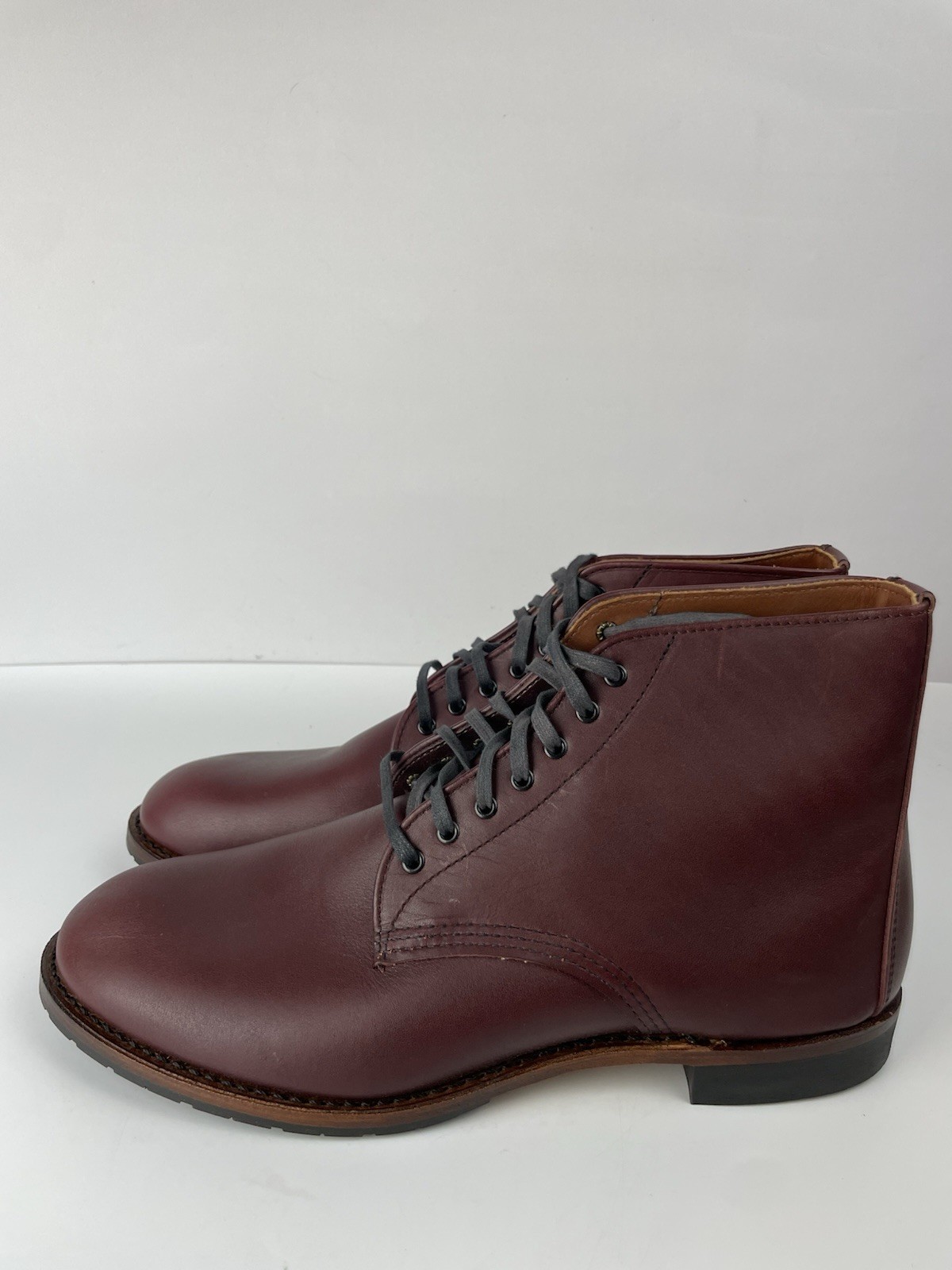 Rare Red Wing Heritage 9072 6” Sheldon Black Cherry Leather Boots USA Sz 10.5 D image 2