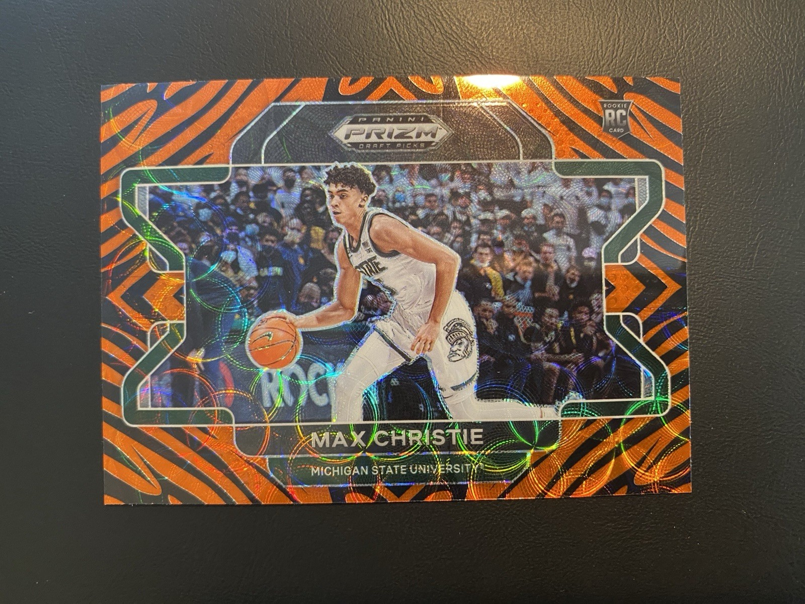 2022-23 Panini Prizm Draft Picks #90 Max Christie Tiger Stripe Prizm SSP
