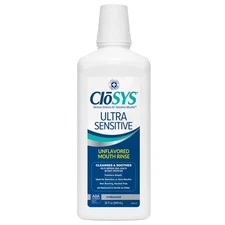 CloSYS Ultra Sensitive Mouthwash, Unflavored Helps Soothe Mouth - 32 oz