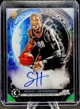 2023-24 Topps Cosmic Chrome -Scoot Henderson Equinox Refractor Auto /75