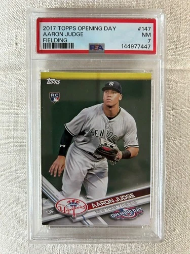 2017 Topps Opening Day #147 Aaron Judge PSA 7 Fielding