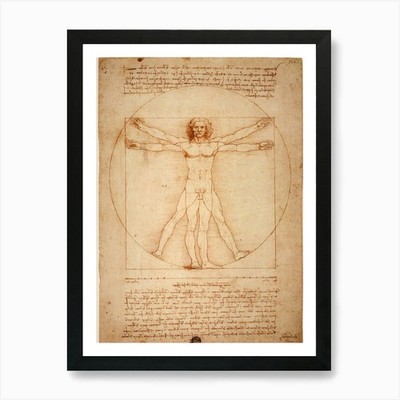 Leonardo Da Vinci Art Print Framed Wall Art Poster Canvas Print Picture