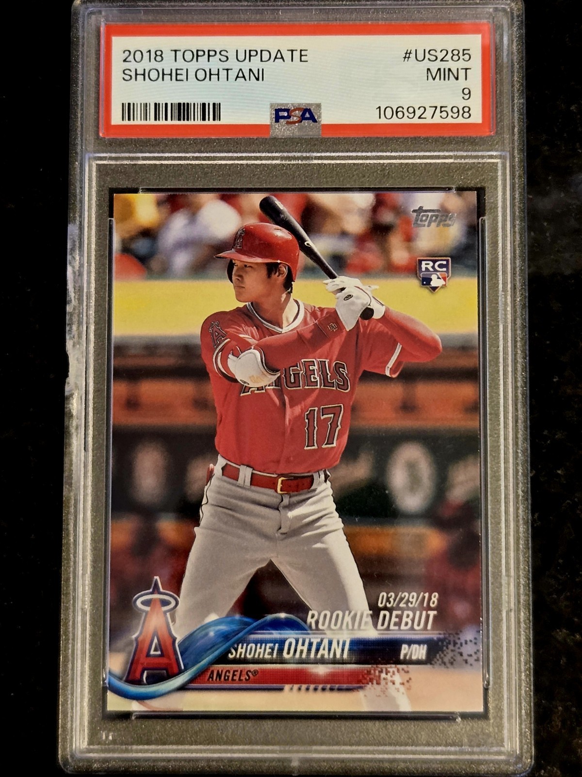 2018 Topps Update Shohei Ohtani ROOKIE  PSA 9 READ DESCRIPTION