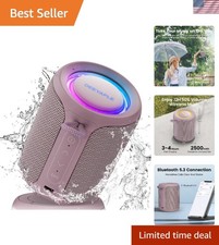 15W Loud Bluetooth Speaker: Waterproof, Portable  Light-Up for Beach Adventures