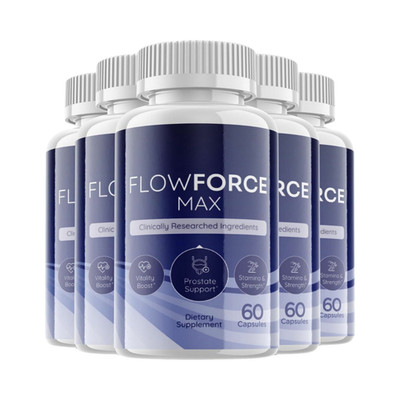 5-Pack Flow Force Max Capsules - FlowForce Max Male Health Support - 300 Caps