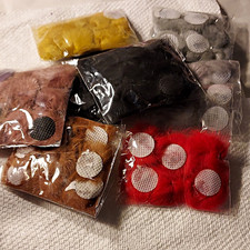 Multicolor Assorted Craft Pom Poms with Adhes...
