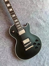 Matte Black 22 Frets Electric Guitar White Binding Chrome Hardware