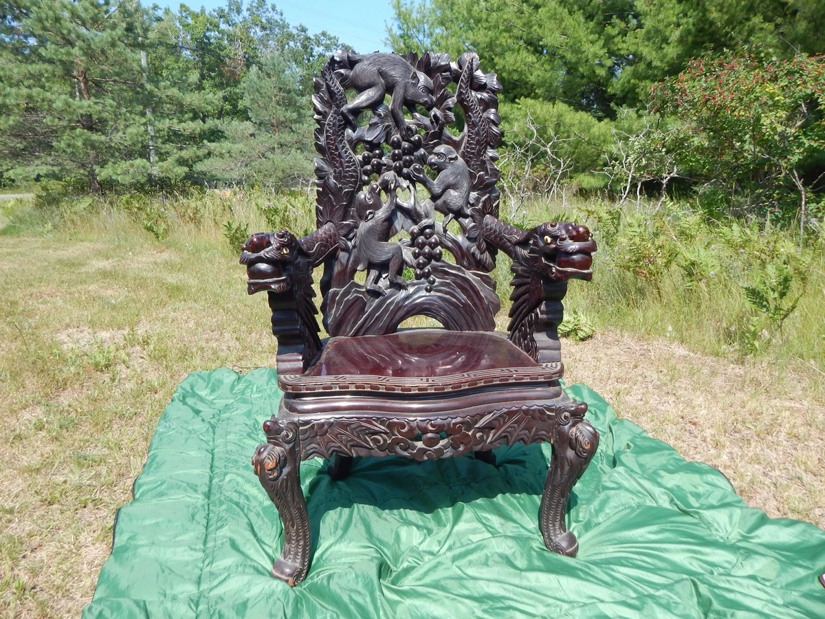 Dark Wood Tone Antique Original Antique Chinese Chairs for sale | eBay