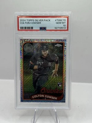 2024 Topps Chrome Silver Pack RC #T89C70 Colton Cowser Baltimore Orioles PSA 10