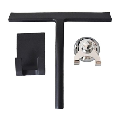 Stainless Steel Bathroom Squeegee Window Wiper Cleaner with Suction Sticky Hook