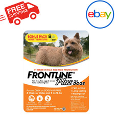 Frontline Plus Flea and Tick Dog Treatment 5  22 lb 8 Doses 7 1 Value Pack 