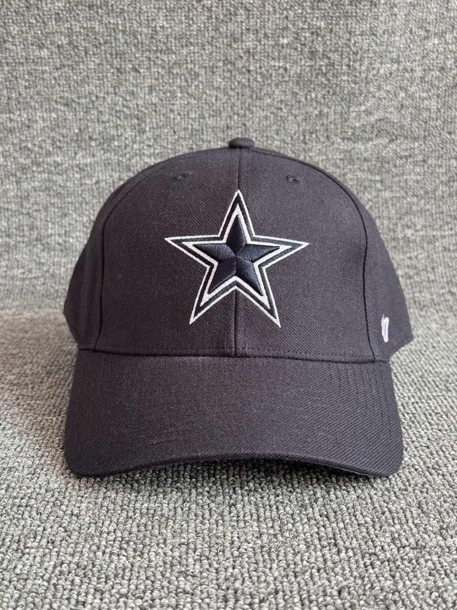 '47 Brand Dallas Cowboys Dad Hat Strapback Black Curved Brim NFL Cap Adjustable
