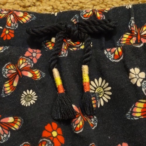 365 kids size 6 skort shorts navy orange butterfly daisy print - Picture 5 of 5