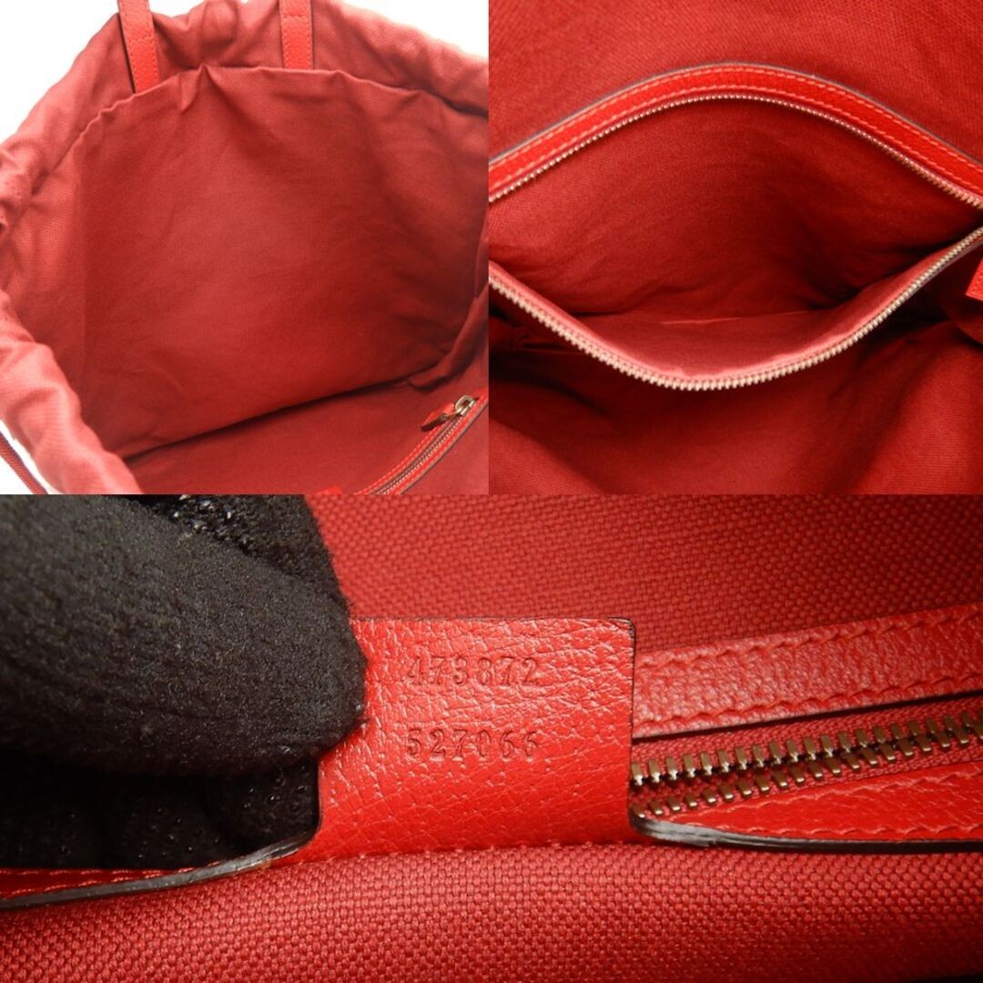 Gucci Medium Drawstring Backpack Canvas Leather T… - image 9