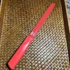 KUHN RIKON Swiss Design 8" Serrated Blade Bread Knife Orange Switzerland & Case