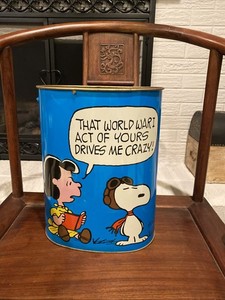 Peanuts Trash Can | eBay