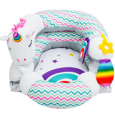 2-In-1 Tummy Time Mat  Seated Support Pillow,Baby Tummy Time Pillow Support for