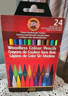 Koh-I-Noor Progresso Woodless Colored 24-Pencil Set, Assorted Colored PencilS