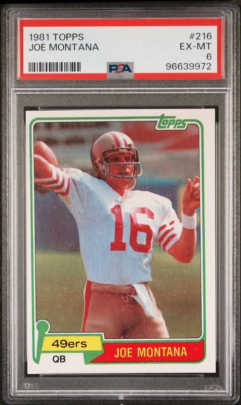1981 Topps #216 Joe Montana PSA 6