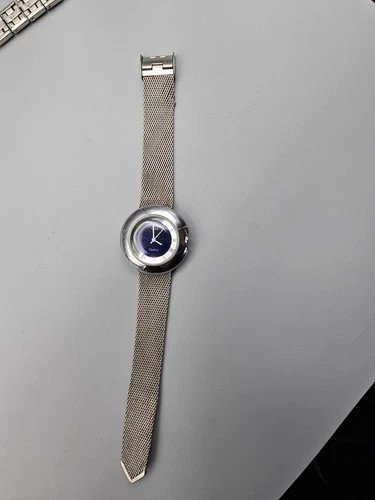 VTG MCM Timex Electric Cobalt Mesh Band & 1 Timex Both Need Batteries & Service?