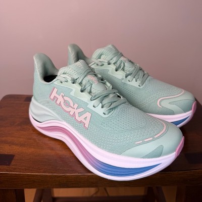 HOKA Skyward X Womens 7.5 B Mint Fluorite Blue Spark Running Shoes 1147912 NWOB
