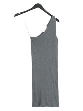 Zara Bodycon Midi Dress M in Grey
