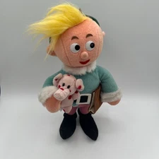 Vintage 1999 Stuffins Rudolph the Red-Nosed Reindeer Hermey the Dentist Elf Stuf