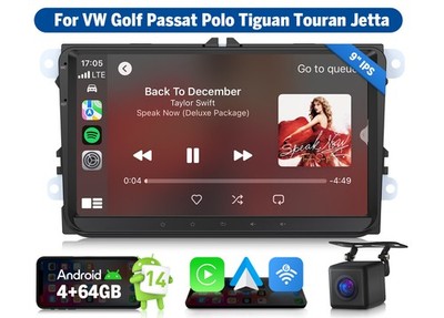 Eonon VWX7A Android 14 Autoradio 9'' für VW Golf Touran Polo mit Navi CarPlay PDC