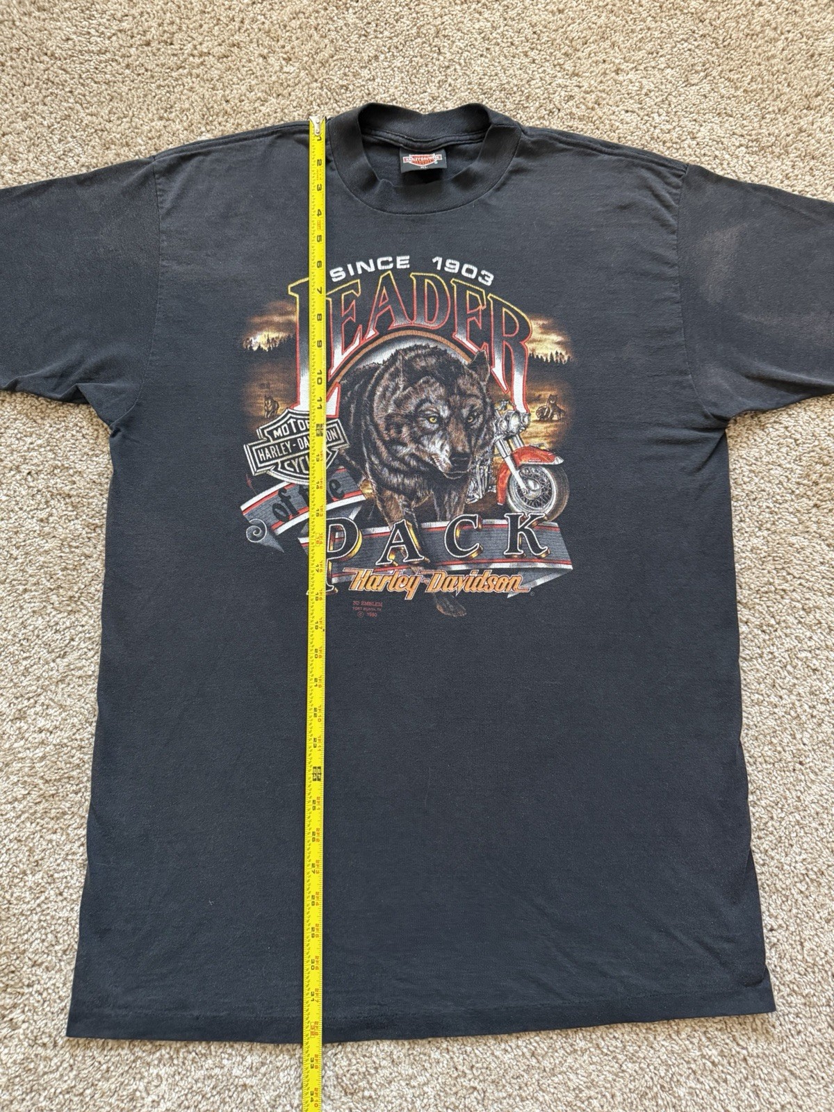Vintage 1990 Harley Davidson 3D Emblem Leader of The … - Gem
