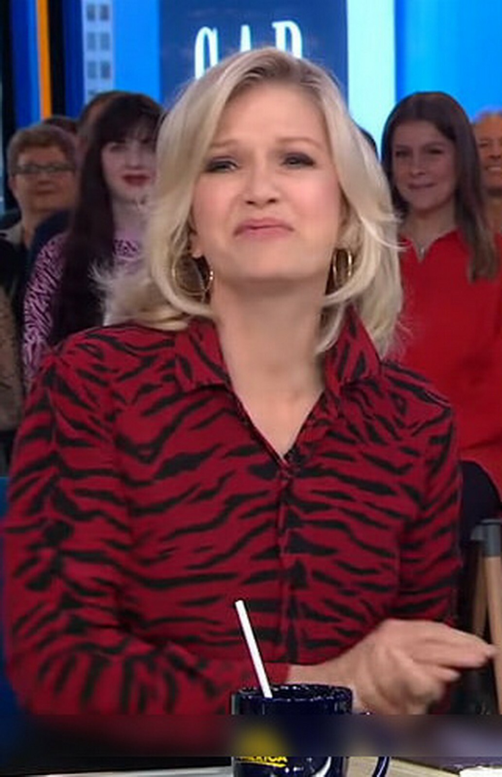 NUOVO SAINT LAURENT Blusa Zebra in Seta Top per Lavoro Eventi e Notte Fuori FR 38 US 6