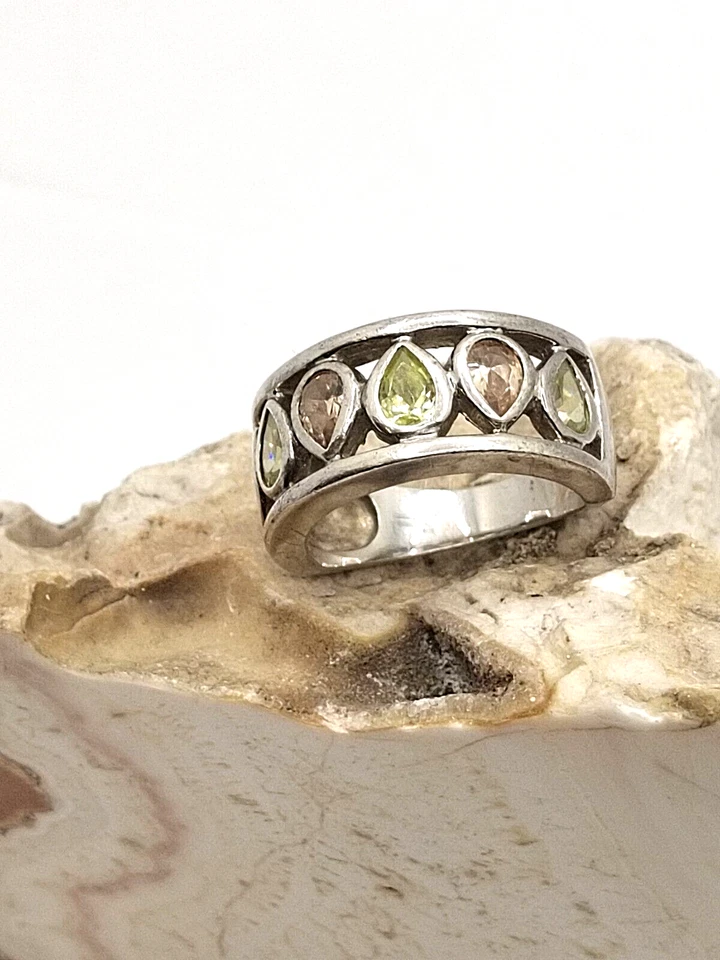Damen Ring aus Silber 925  Wunderschön  mit Edelsteine  gr.59 - Bild 4 von 4
