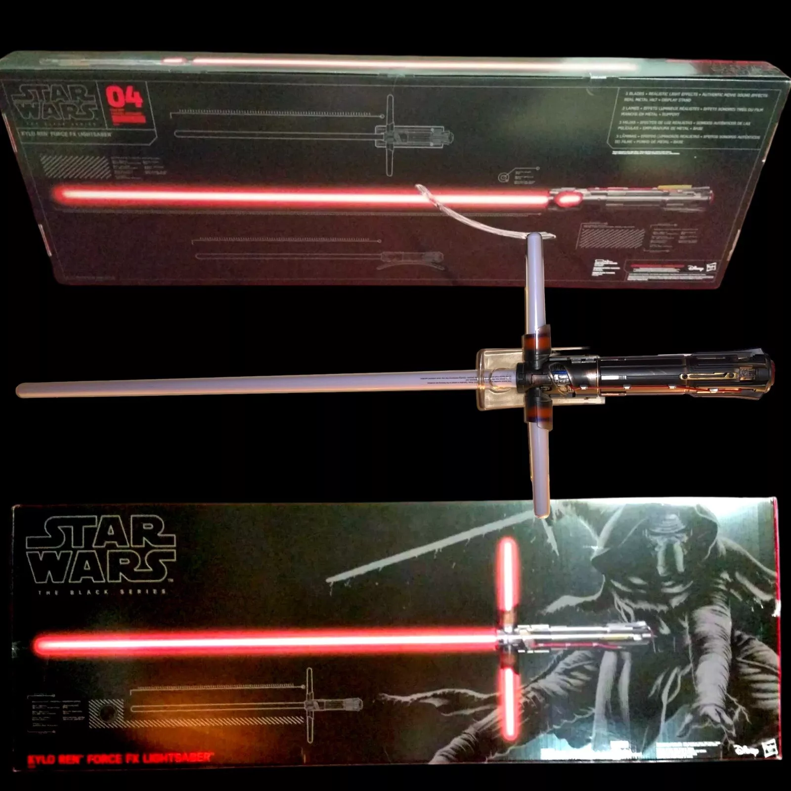 Sabre laser Star Wars la série noire Supreme Leader Kylo Ren Force FX avec boîte