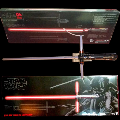Star Wars The Black Series Supreme Leader Kylo Ren Force FX Lightsaber With Box