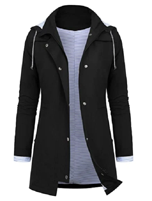 NEW AUDIANO Women's Rain Jackets Lightweight Hooded Raincoat Size 2XL