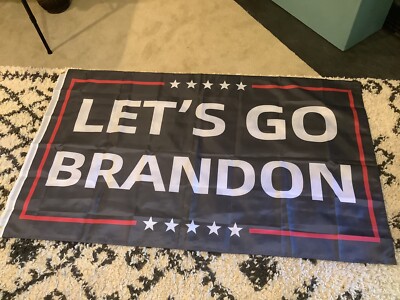 Lets Go Brandon Flag 3x5 Double Stitched 100D Polyester 2 Grommets Yard Deco
