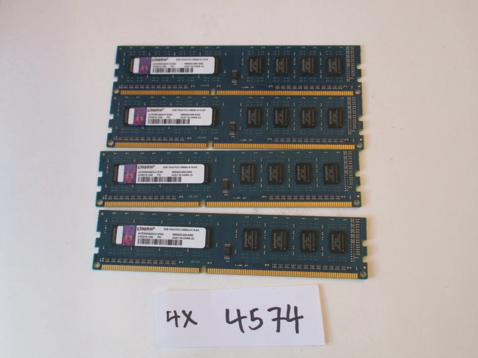 Kingston 4x2Gb=8Gb PC3-10600 1333Mhz DDR3 Desktop Memory RAM (4574) - Image 3 of 4