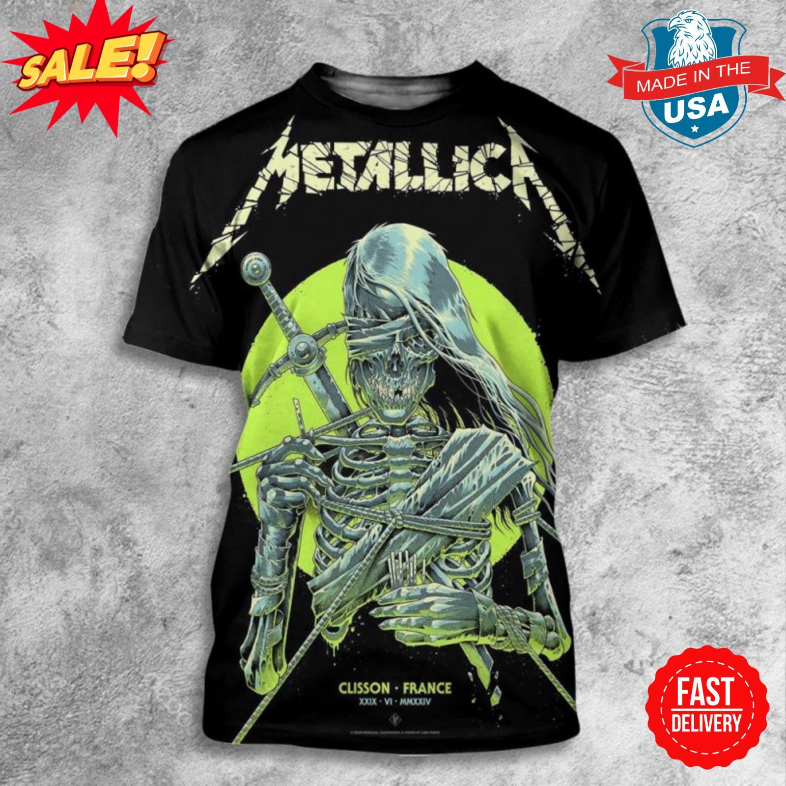 Metallica Event Limited Poster M72 Hellfest World Tour 2024 On June 29th 2024 3D