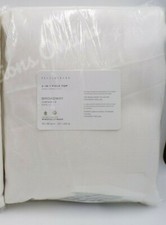 Pottery Barn Broadway Unlined Curtain Drape Panel Ivory 50 x 97.5" READ A1213
