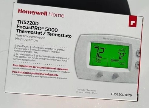 Honeywell TH5220D1029 Focus Pro 5000 Non-Programable Thermostat